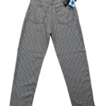 Ishu Spodnie Damskie W Kratkę Czarny Biały L 40 EU - zdjęcie 2