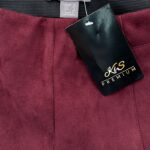 Primark Bordowa Spodnie Damskie z Zamszu 40 EU - zdjęcie 2