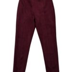 Primark Bordowa Spodnie Damskie z Zamszu 40 EU - zdjęcie 1