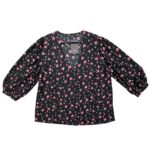 Dunnes Czarna Damska Bluzka w Kwiaty M 38 EU - zdjęcie 1