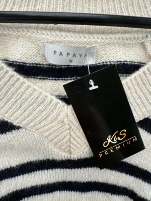 Papaya Akrylowy Sweter w Paski M 38 EU - zdjęcie 2