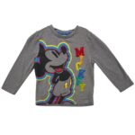 Mickey Mouse Szara Bluzka Dziecięca z Kolorowym Nadrukiem 104 CM 3 / 4 LAT