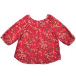 Dunnes Czerwona Koszulowa Bluzka w Kwiaty 48 EU - zdjęcie 2