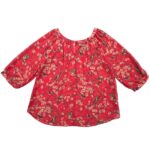 Dunnes Czerwona Koszulowa Bluzka w Kwiaty 48 EU - zdjęcie 1