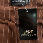 Pretty Little Thing Damskie Eleganckie Spodnie w Prążki XXS 32 EU - zdjęcie 2