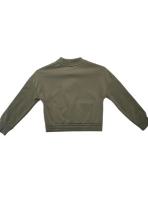 Nike Bluza Dziecięca Khaki Róż Logo 122 128 CM - zdjęcie 4