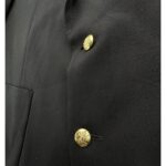 Czarna Klasyczna Marynarka Damska ze Złotymi Guzikami - zdjęcie 3