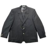 Czarna Klasyczna Marynarka Damska ze Złotymi Guzikami - zdjęcie 1