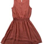 Broadway Damska Koralowa Sukienka z Delikatnym Wzorem S 36 EU - zdjęcie 2