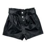 River Island Czarne Skórzane Szorty 146 CM 11 LAT - zdjęcie 1