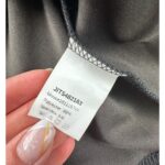 Czarna Elegancka Bluzka z Marszczonnymi Rękawami L 40 EU - zdjęcie 2