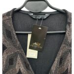 FF Długa Brokatowa Sukienka z Wiązaniem XXL 44 EU - zdjęcie 2