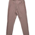 Lasula Beżowe Spodnie w Paski z Wysokim Stanem XL 42 EU - zdjęcie 3