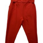 Topshop Pomarańczowe Spodnie z Wysokim Stanem i Paskiem XL 42 EU - zdjęcie 3