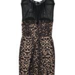 New Look Damska Sukienka w Panterkę z Siateczkową Górą S 36 EU - zdjęcie 3