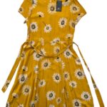 Dorothy Perkins Żółta Sukienka z Kwiatami XL 42 EU - zdjęcie 1