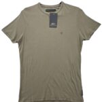 French Connection Koszulka Khaki z Subtelnym Logo S 36 EU - zdjęcie 1