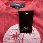 Studio Koszulka T-shirt Męski Czerwona Nadruk Hawaii S 36 EU - zdjęcie 2