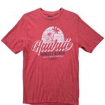 Studio Koszulka T-shirt Męski Czerwona Nadruk Hawaii S 36 EU - zdjęcie 1