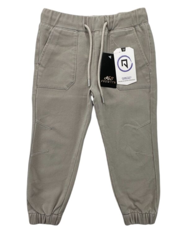 Ambition Apparel Spodnie Dziecięce Beż Popiel