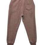 Spodnie Damskie Dresowe Brązowe Pasek - zdjęcie 2