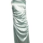 Satynowa Sukienka Wieczorowa w Kolorze Miętowym M 38 EU - zdjęcie 1