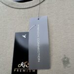 French Connection Męska Oliwkowa Koszulka z Subtelnym Logo S 36 EU - zdjęcie 2