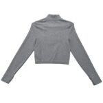 FF Damska Szara Bluzka Sportowa z Zamkiem XS 34 EU - zdjęcie 3