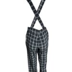 Monki Kombinezon Damski Szelki Kratka Czarny Biały - zdjęcie 2