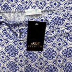 Primark Spodnie Damskie Luźne Wiązanie Wzór Niebieski Biały L 40 EU - zdjęcie 2