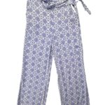 Primark Spodnie Damskie Luźne Wiązanie Wzór Niebieski Biały L 40 EU - zdjęcie 1
