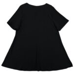 Amir Fashion Sukienka Tunika Damska Czarna Klasyczna - zdjęcie 2