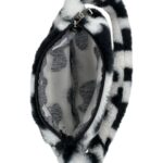 Torebka Damska Czarna Biała Futrzana Wzór Krowa - zdjęcie 2