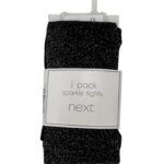 Next Rajstopy Dziecięce Błyszczące 5 6 Lat Czarny - zdjęcie 1