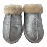 Jo Joe Kapcie Damskie Futrzane Brokatowe Srebrne 38 - zdjęcie 4