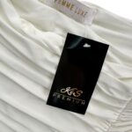 Femme Luxe Biała Sukienka Marszczona Mini S 36 EU - zdjęcie 3