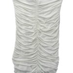 Femme Luxe Biała Sukienka Marszczona Mini S 36 EU - zdjęcie 4