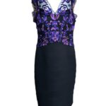 Alexon Czarna Elegancka Sukienka Haftowana L 40 EU - zdjęcie 1