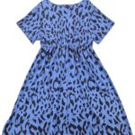 Hapshe Curve Sukienka W Niebieską Panterkę XXL 50 52 EU - zdjęcie 2