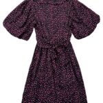 New Look Sukienka Damska Czarna Różowe Groszki S 36 EU - zdjęcie 3