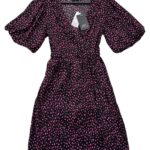 New Look Sukienka Damska Czarna Różowe Groszki S 36 EU - zdjęcie 1