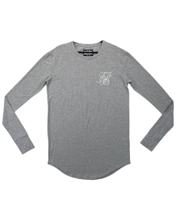 Siksilk Damska Szara Bluza z Długim Rękawem i Logo