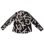 Damska Czarna Koszula z Literami i Tiulowymi Rękawami S 26 EU - zdjęcie 2