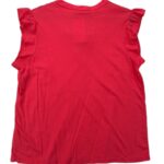 Dunnes Damska Czerwona Bluzka z Haftem M 38 EU - zdjęcie 2