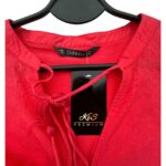 Dunnes Damska Czerwona Bluzka z Haftem M 38 EU - zdjęcie 3