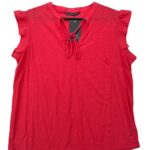 Dunnes Damska Czerwona Bluzka z Haftem M 38 EU - zdjęcie 1