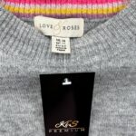 LoveRoses Sweter Damski Szary Paski Kolorowe XL 42 EU - zdjęcie 2