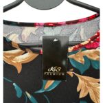 Czarna Rozklosozwana Sukienka w Kwiaty L 40 EU - zdjęcie 2