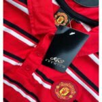 Czerwona Koszulka Polo w Paski Manchester United 10 11 LAT - zdjęcie 2