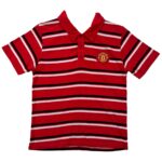 Czerwona Koszulka Polo w Paski Manchester United 10 11 LAT - zdjęcie 1